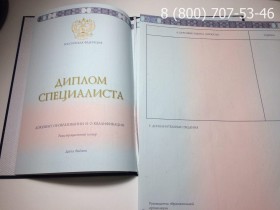 Диплом специалиста о высшем образовании 2014-2017 годов